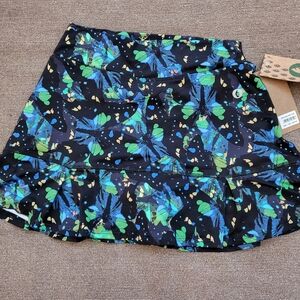 NWT DonaJo Dona Jo skort skirt size Medium 1.5, 14 inches long Pattern is Nectar